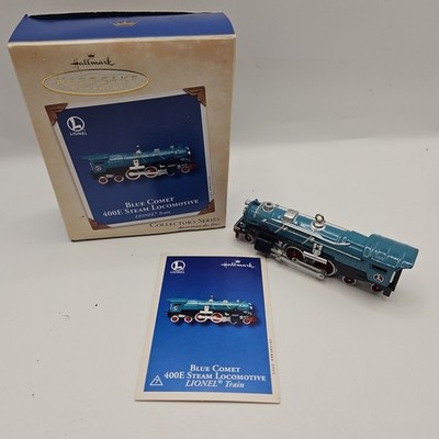 2002 HALLMARK KEEPSAKE LIONEL BLUE COMET 400E STEAM ENGINE LOCOMOTIVE ORNAMENT