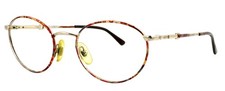 Vintage GUCCI GG2383 50mm Gold Pink Havana Eyeglasses Frames Only Italy