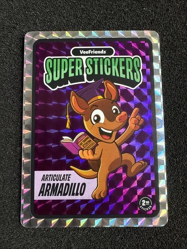 2025 Vee Friends Articulate Armadillo Super Stickers Manga Series