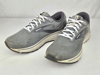 Brooks Ghost 15 Mens 10 2E Shoes Alloy Oyster Black Road Race Running Neutral