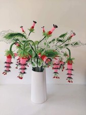 Handmade French Beaded Bell Flower: Spring Floral Arrangement