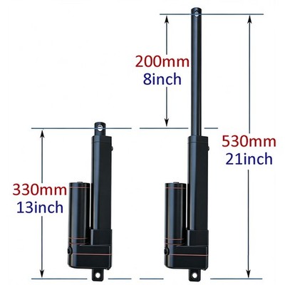 DC 12V Linear Actuator Heavy Duty 2''~40'' Long Stroke 6inch 8in 3000N Waterproof