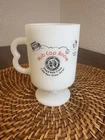 Vintage Milk Glass Coffee Mug-Hub Cap Annie-Historic Denver Business-Rare Find!