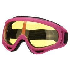 Ski Goggles, Snowboard Goggles with Yellow Lenses Pink