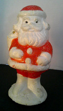Santa Claus Christmas Figure : Vintage 8.75-inch Styrofoam Decoration - 1960s