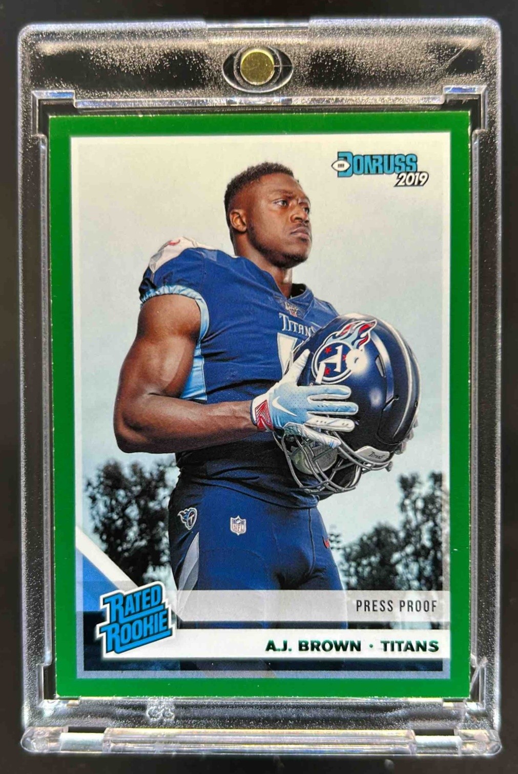 2019 Donruss A.J. Brown Press Proof Green Rookie RC #314 Titans