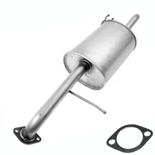 Stainless Steel Rear Exhaust Muffler fits: 2006-2011 Hyundai Accent Kia Rio 1.6L