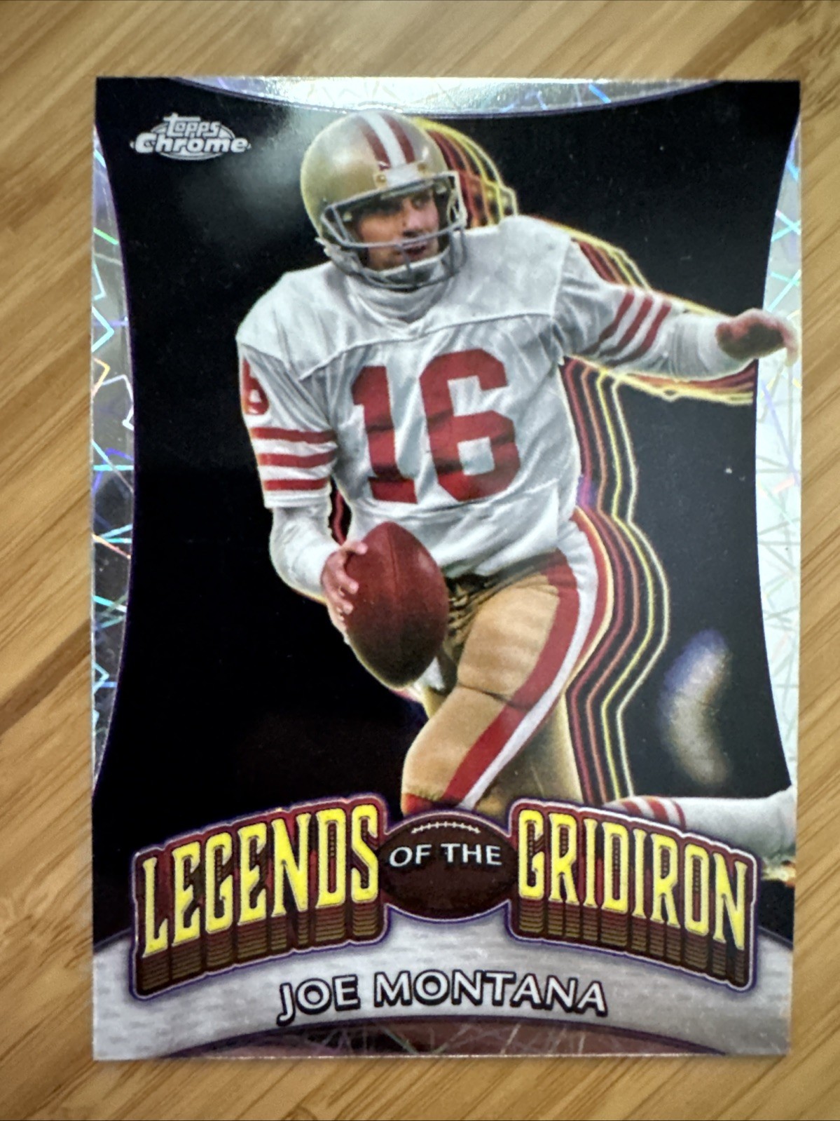 2024 Chrome Legends of the Gridiron Joe Montana #LOG-10 Lazer Refractor