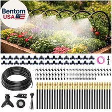 100FT Drip Irrigation System Kit Dual-Zone Garden Atomizing Watering System with