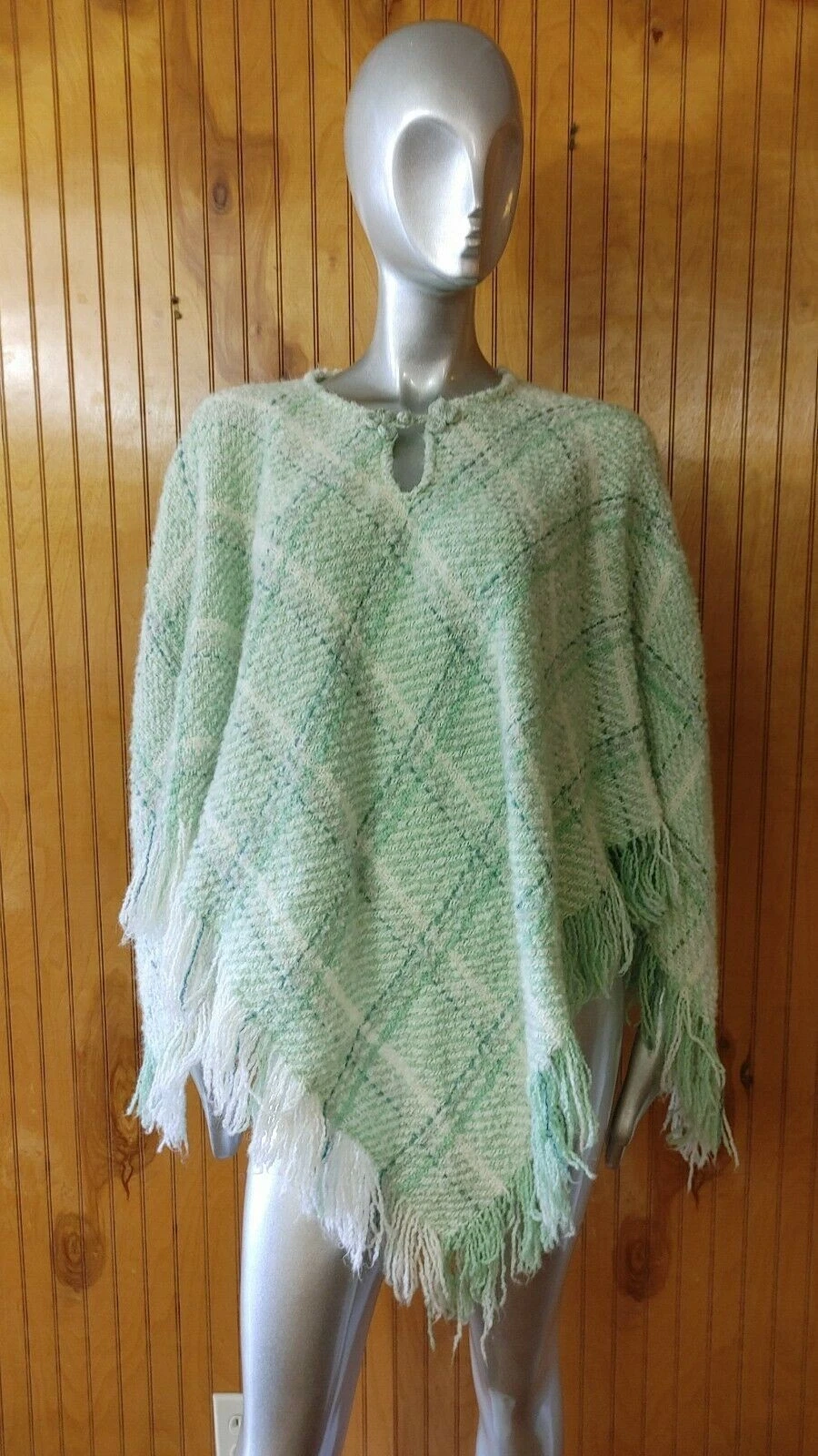 Boyne Valley Weavers Handcrafted Ireland Wool Blend Poncho One Size