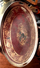 Grand  Plateau En Tôle Peinte N III