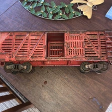 Vintage Original 1920s Buddy L Outdoor Railroad Cattle Car