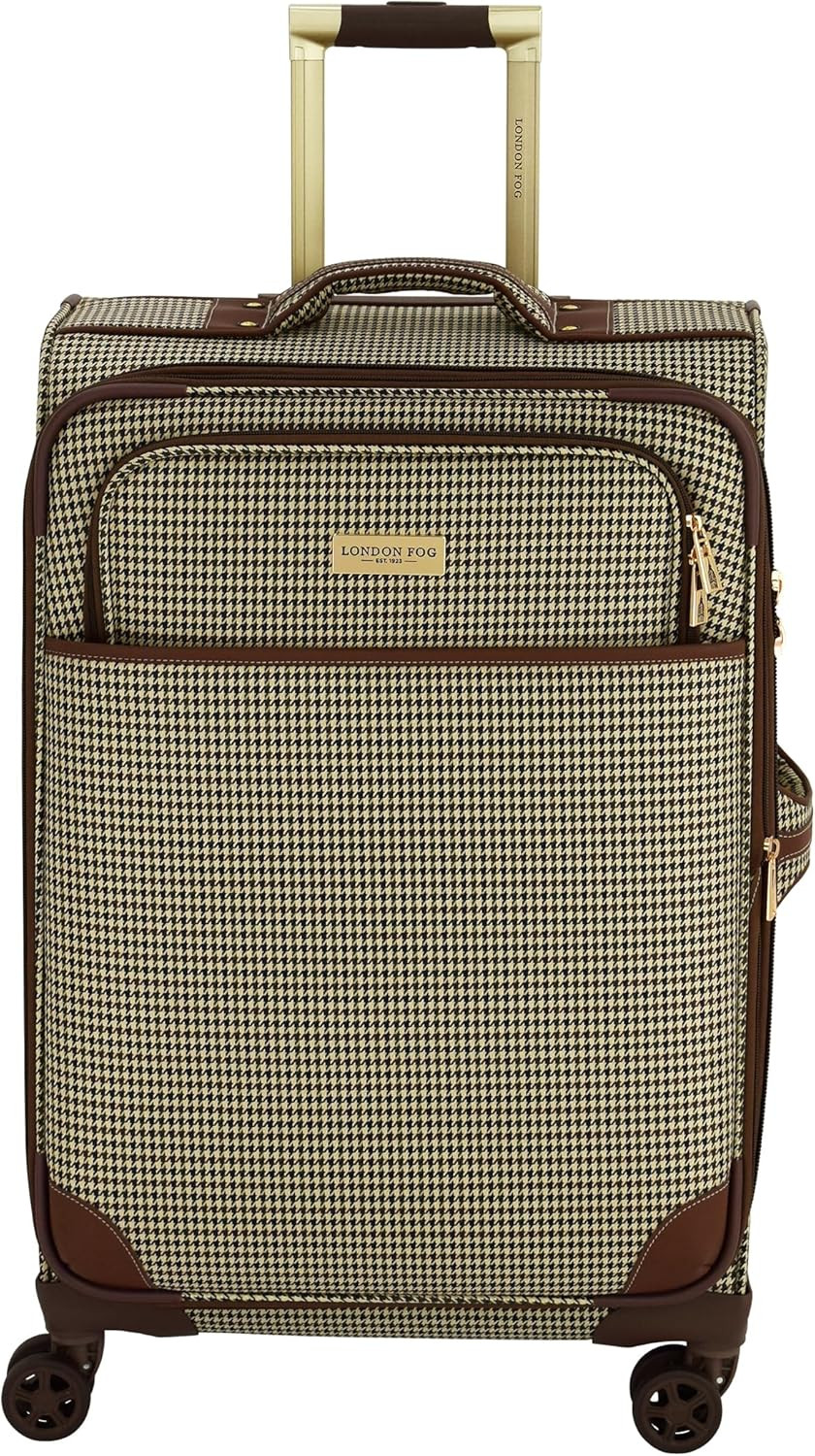 Cambridge 25" Expandable Spinner, Olive Houndstooth