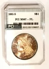 1881-S  MS 67+ PL Proof-like  Obverse Rainbow Color Toned  Morgan Dollar PCI