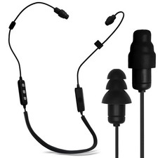 Black Gray Noise Reducing Bluetooth Earbuds with Mic Comfortable Hearing Prot...