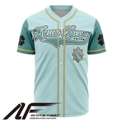 Aqua Deers Baseball Jersey | Black Clover Anime Jersey
