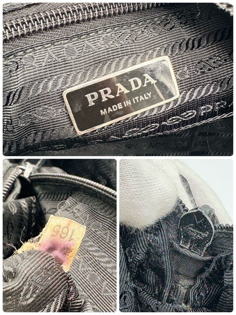 PRADA Triangular Plate Double Pocket Nylon Should… - image 10