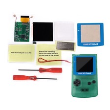 Blue Glowing Lens Q5 OSD Menu IPS Backlight LCD Mod Kit W/Pre-cut Shell For GBC