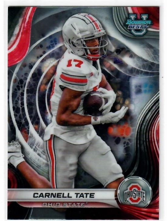 Carnell Tate 💯 2024 Bowman Best U rookie Ohio State University Buckeyes #47 RC
