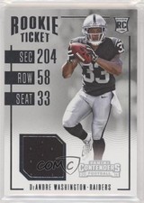 2016 Panini Contenders Rookie Ticket Swatches DeAndre Washington #23 1u6