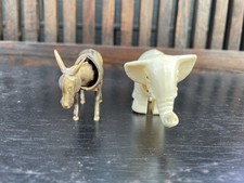 2 Breba DBGM Mule Nodder Elephant Bobber Donkey W. Germany Celluloid Bakelite