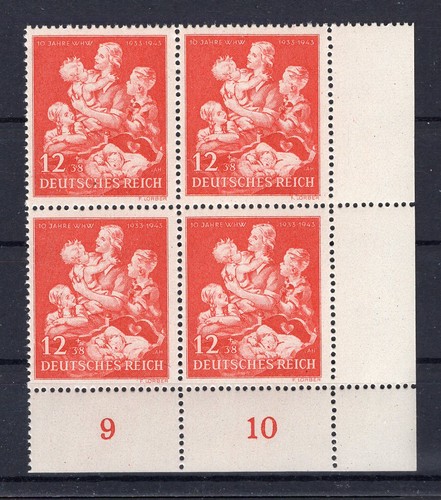 DR-3.Reich 859ER Corner Toothed Four Block Low Right Mint MNH