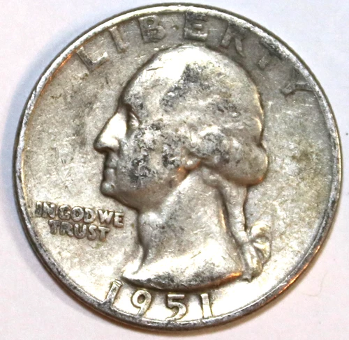 New Listing1951-D Washington Quarter - Fine - #1633EA