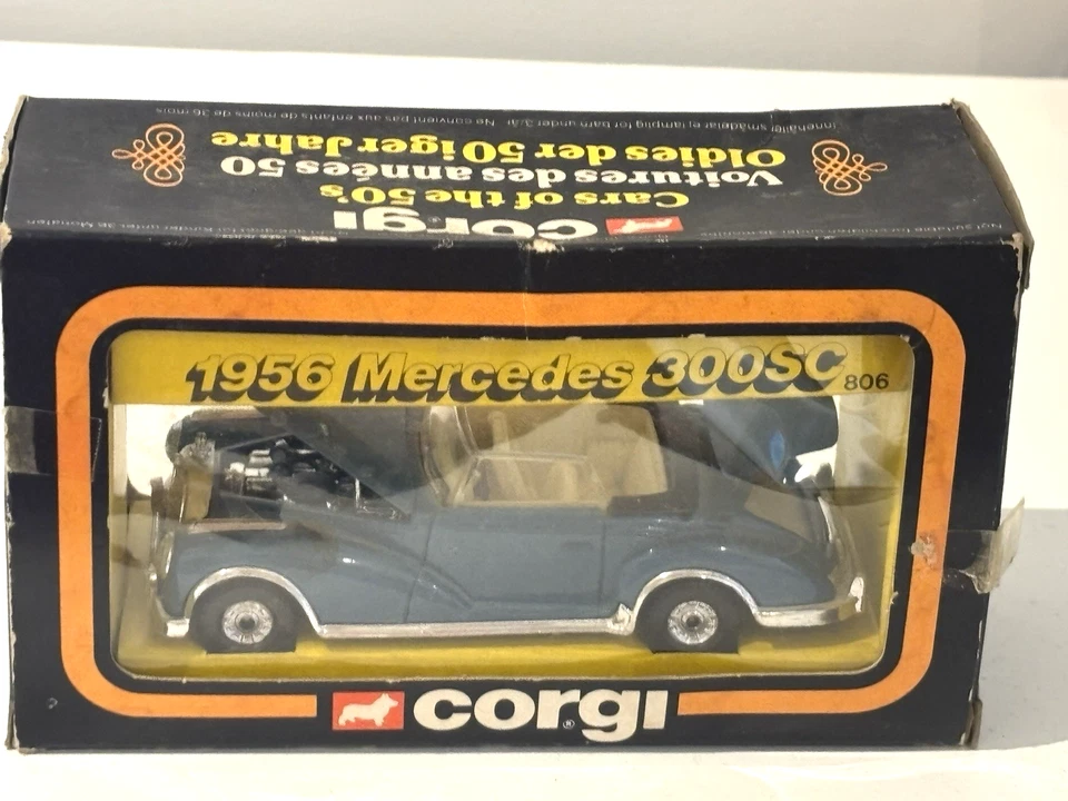Mercedes-Benz 300SC modelo de coche Corgi 1956 fundido a presión 1,35 sin usar, en caja como nuevo B4 Foto 3 de 4