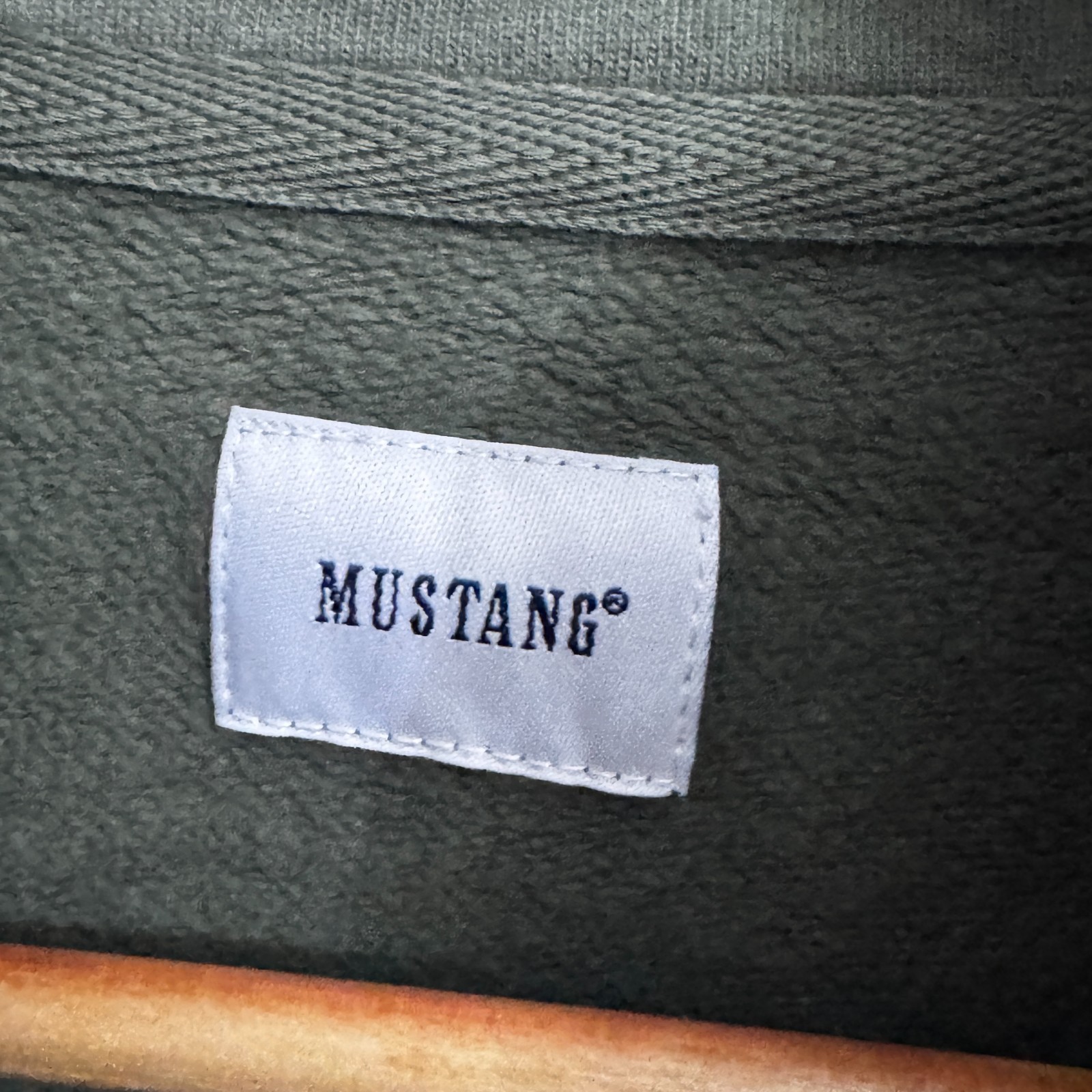 Mustang "Ben Zip Troyer" Men's Quarter-Zip Sweatshirt - Olive Green image 8