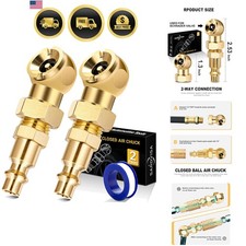 Heavy Duty Air Chucks Set 2 Pack Tire Inflator Nozzle 14 Inch Npt