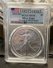 2023 W American SILVER EAGLE FS First Strike Flag PCGS MS70