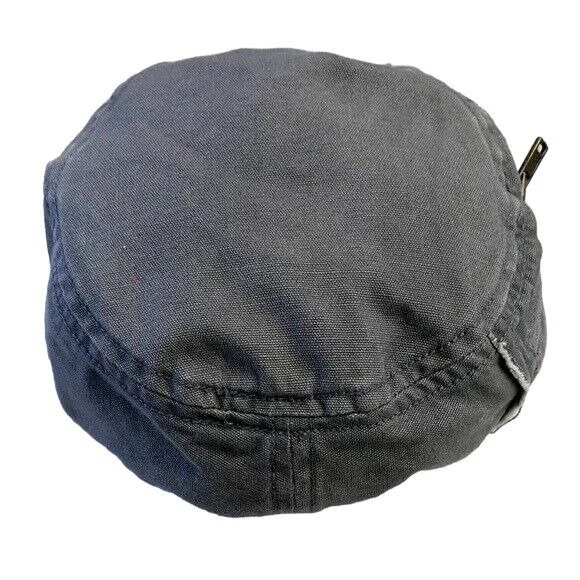 Koala Kids Engineer Hat Gray Size 3T 4T Distressed Zip Elastic Train Cap Toddler - Image 2 of 4