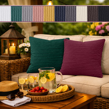 Luxury Velvet Throw Pillow Covers Set of 2 Decorative Outdoor Sofa Cushion Cases