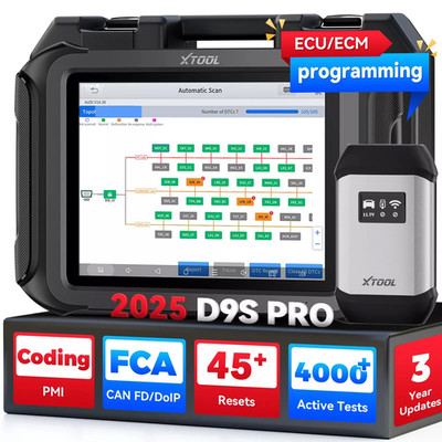 XTOOL D9S PRO Profi OBD2 Diagnosegerät ECU Coding Topologie Mapping Auto Scanner