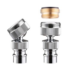 Dishwasher Faucet Adapter, Brass Dishwasher Snap Adapter, 55/64-27 Thread wit...