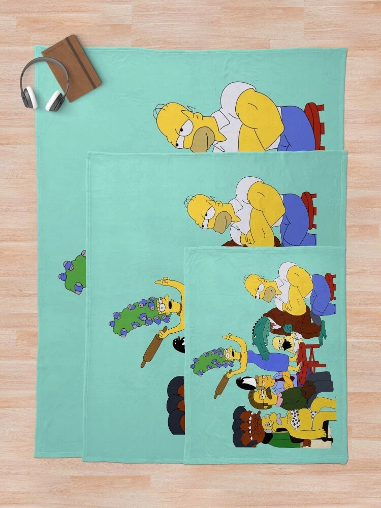 The Simpsons Homers Daydream Graphic Cozy Fleece Blanket