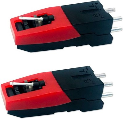 2 Pack Record Player Cartridge, Replacement Vinyl Turntable Cartridge Black 