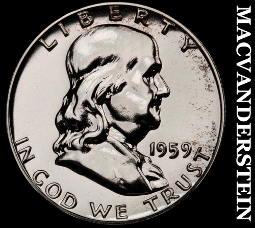 1959 Franklin Half Dollar- Silver- Choice Gem Proof Luster No Reserve #J2929