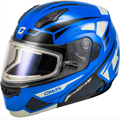 Md-04s Sector Snow Helmet W/ Electric Shield Blue/black Xl