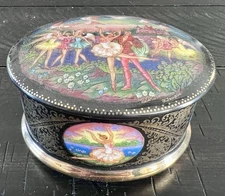 Ardleigh Elliott Russian Ballet Swan Lake Porcelain Music Box