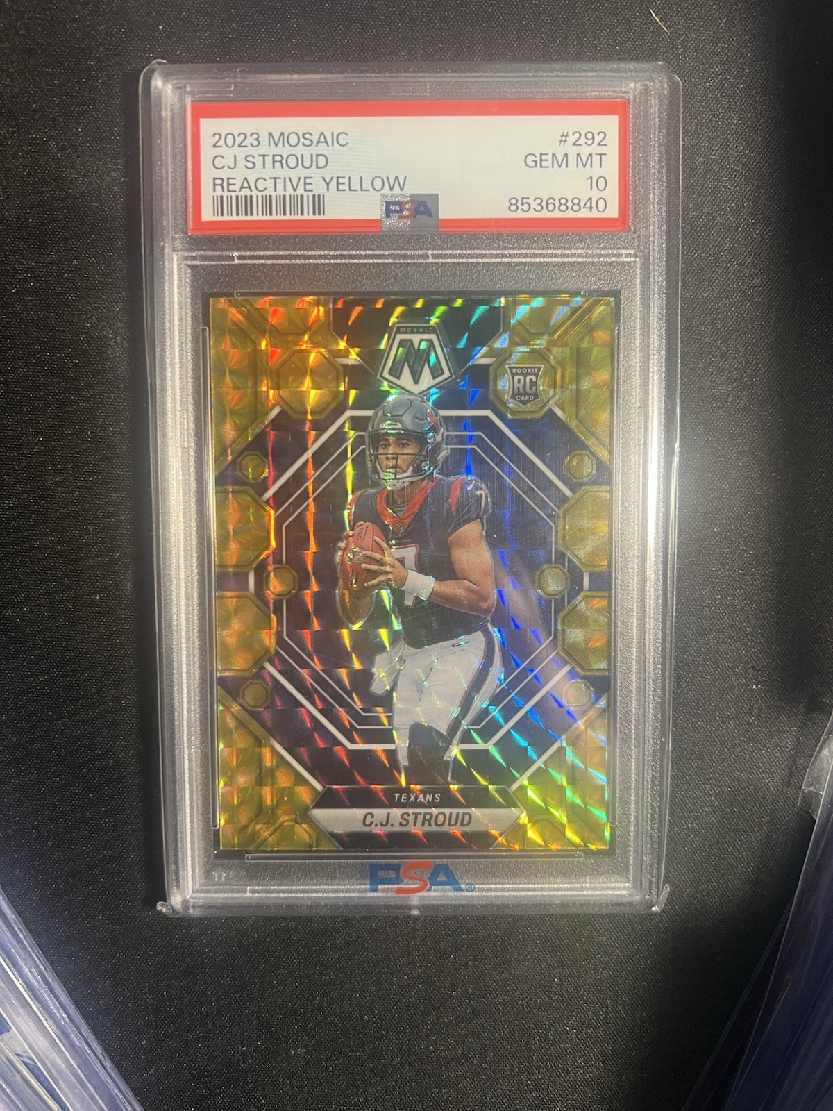 2023 Mosaic CJ Stroud ROOKIE #292 Reactive Yellow PSA 10 GEM MINT