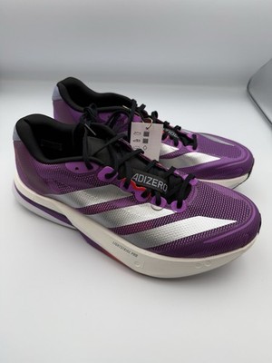 Size 10 Adidas Adizero Boston 13 Purple Silver Lucid Men's Running
