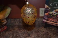 Dept 56 Glass Christmas Tree Holiday Decorative Ornament All Year 4.75" x 3"wide