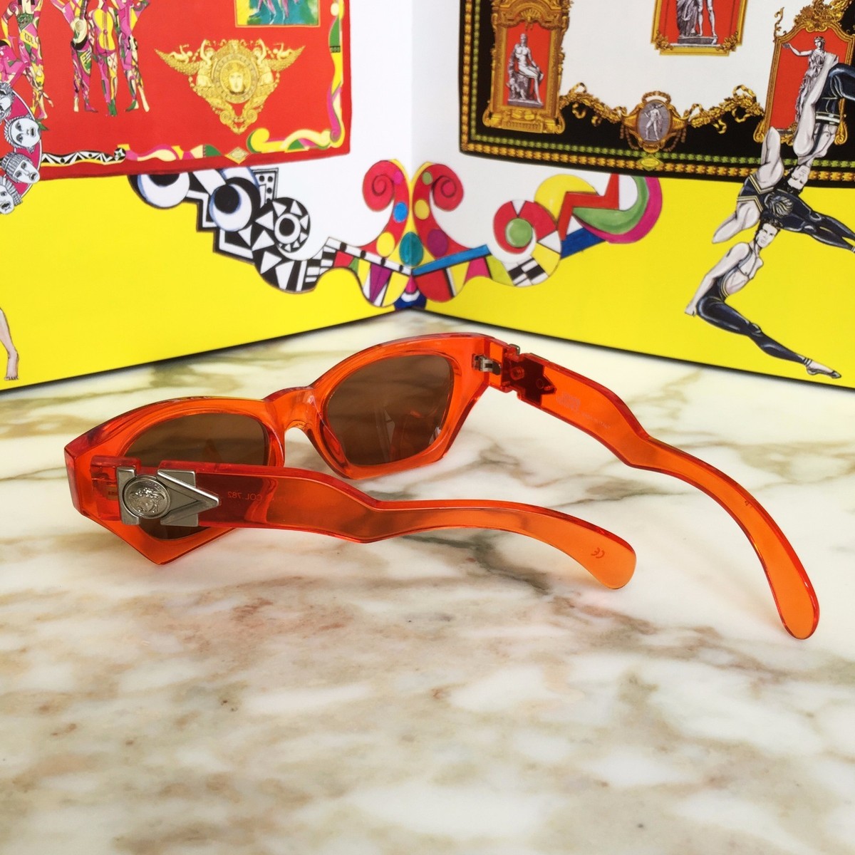 GIANNI VERSACE sunglasses 477/A Col. 782 orange | eBay