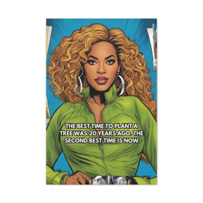 Beyoncé Singer Motivational Quotes, Canvas Stretched, 0.75'' Canvas