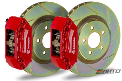 Brembo Front GT Big Brake BBK 4piston Red 330x28 Slot Disc BMW E30 M3 87-91