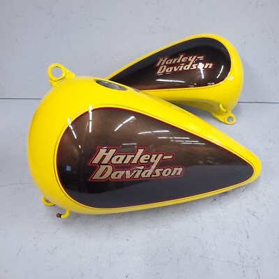 Harley-Davidson 1999 Evo Softail Fat Boy Painted Tins Set Yellow