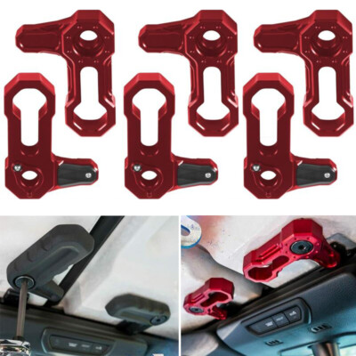 #ad 6PCS Red L Shaped Roof Locks Top Roof Removal for 2008 2022 Jeep Wrangler JL JT $90.99