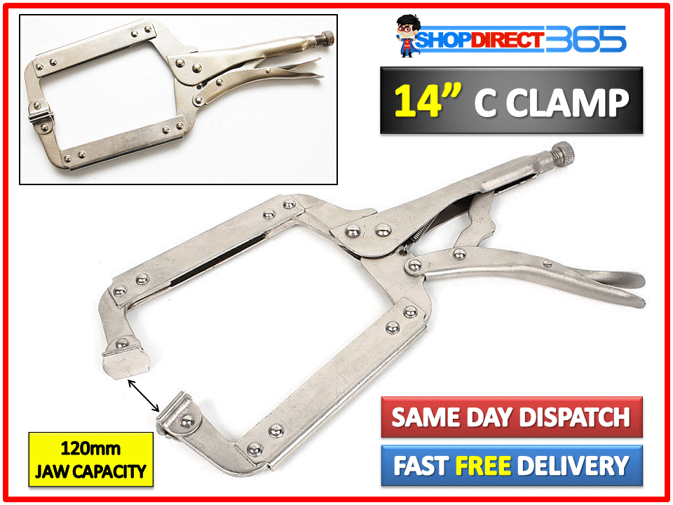 Adjustable C-Clamp G-clamp Heavy Duty Carbon Steel Clamping Device for DIY Carpentry Woodworking Welding