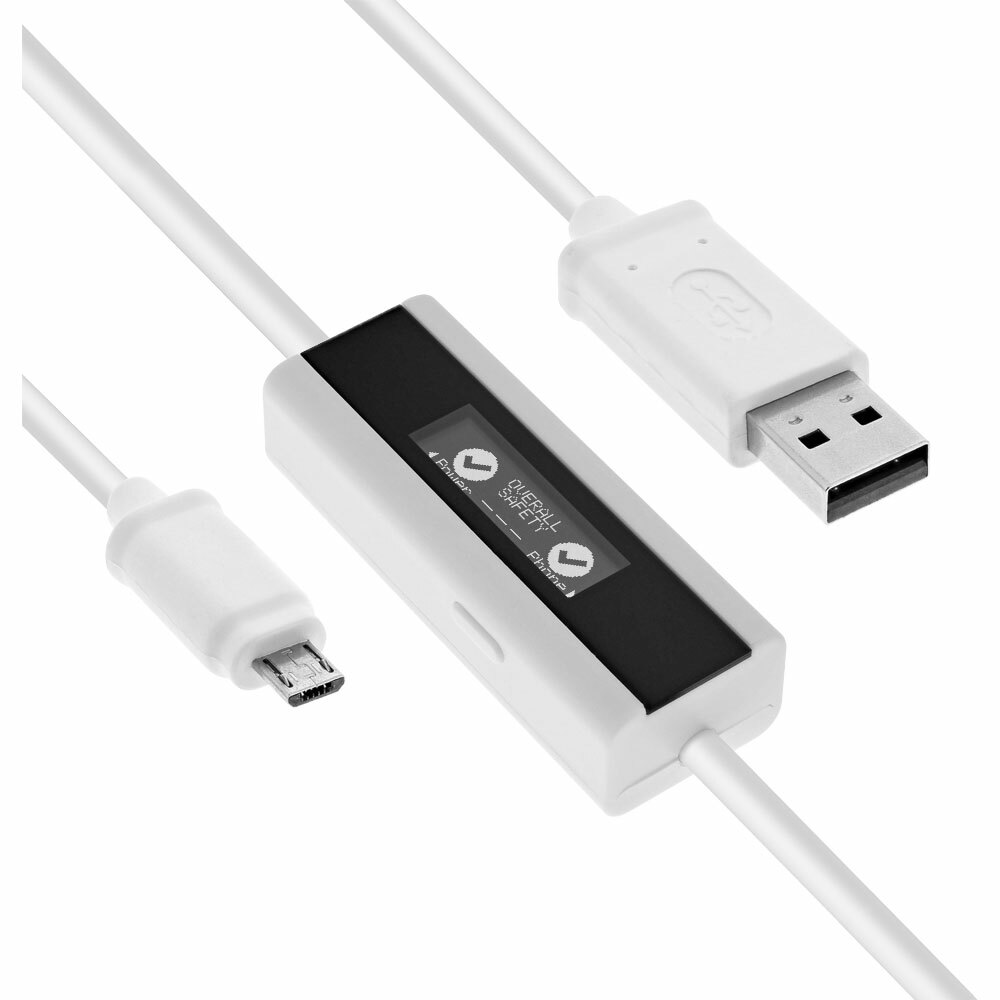 INL InLine® USB Smart Control, multimetro, monitoraggio carica, cavo USB da A a
